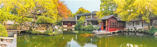 同里古鎮(zhèn)秋色醉人。