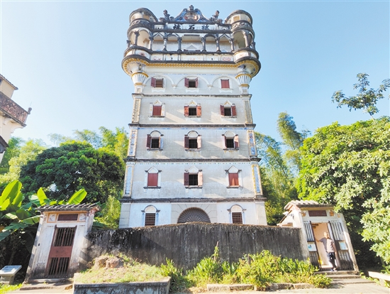 江門與澳門不斷加強(qiáng)文旅合作，利用世界文化遺產(chǎn)資源攜手開拓旅游市場。圖為開平瑞石樓。
