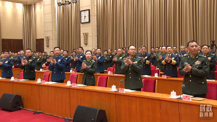 △2025年3月7日，解放軍和武警部隊代表團全體會議現(xiàn)場。