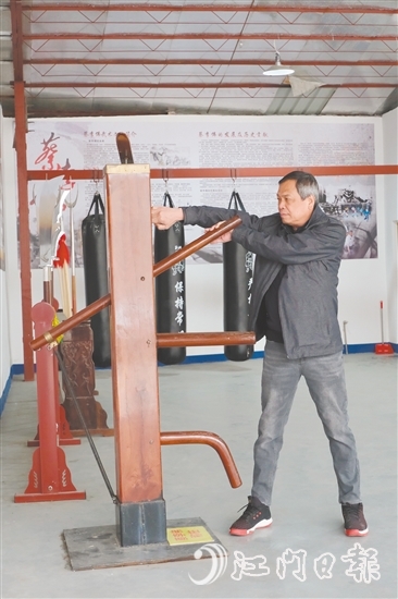 陳忠杰堅持每日練拳。