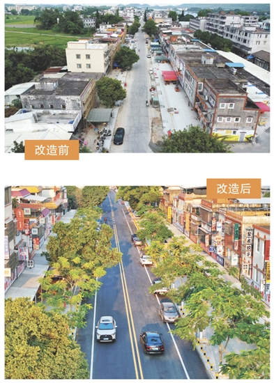 改造后的百合圩示范主街。