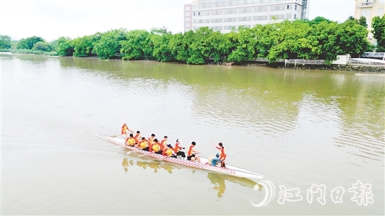 新會泓達堂陳皮龍舟隊積極備戰(zhàn)。