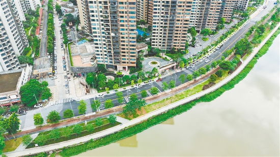 實(shí)施改造工程后，桂香路變?yōu)殡p向兩車道，并鋪上瀝青罩面，讓車輛通行更加順暢。