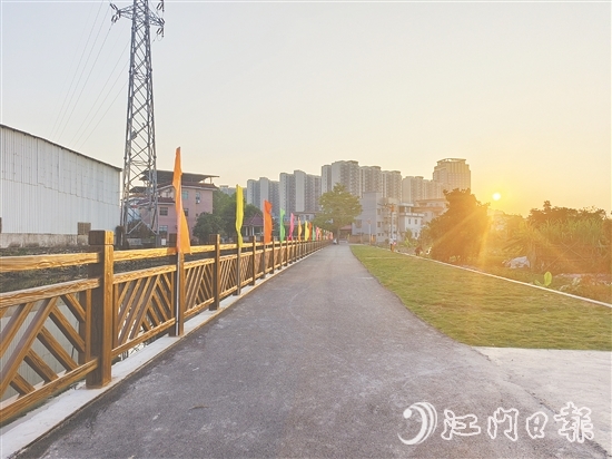 長沙街道東樂村新陂河綠道新貌。