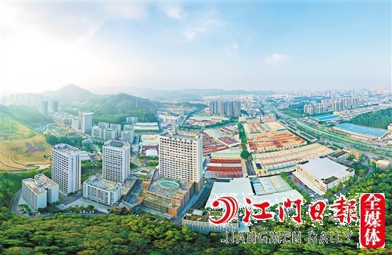 蓬江區(qū)群星村后門山工業(yè)區(qū)鳥瞰圖。